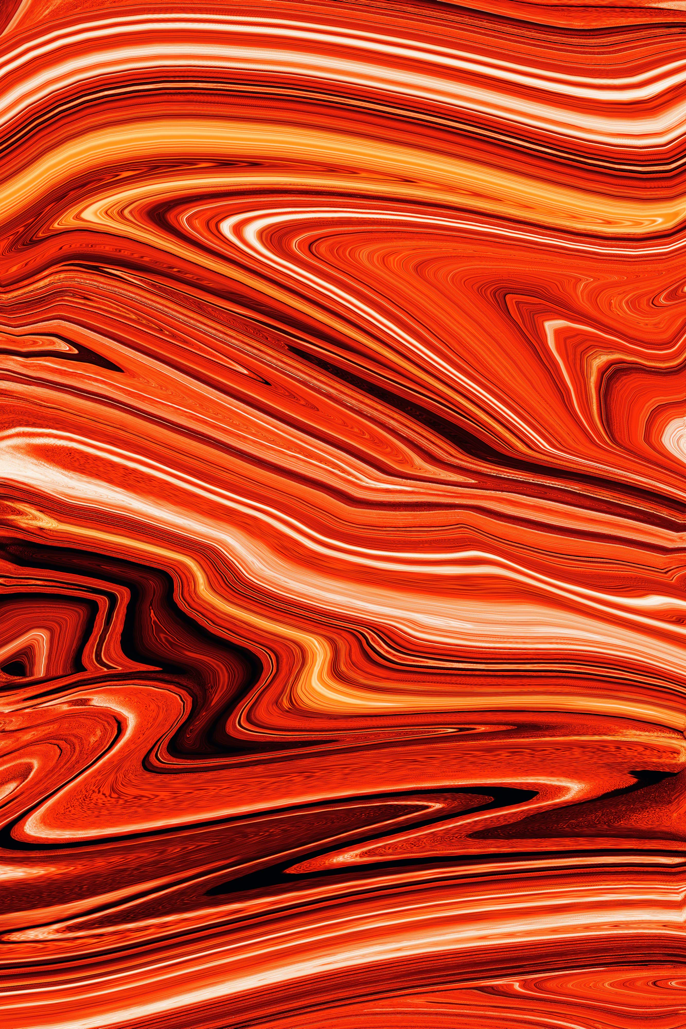 Red abstract flow texture for international art shipping